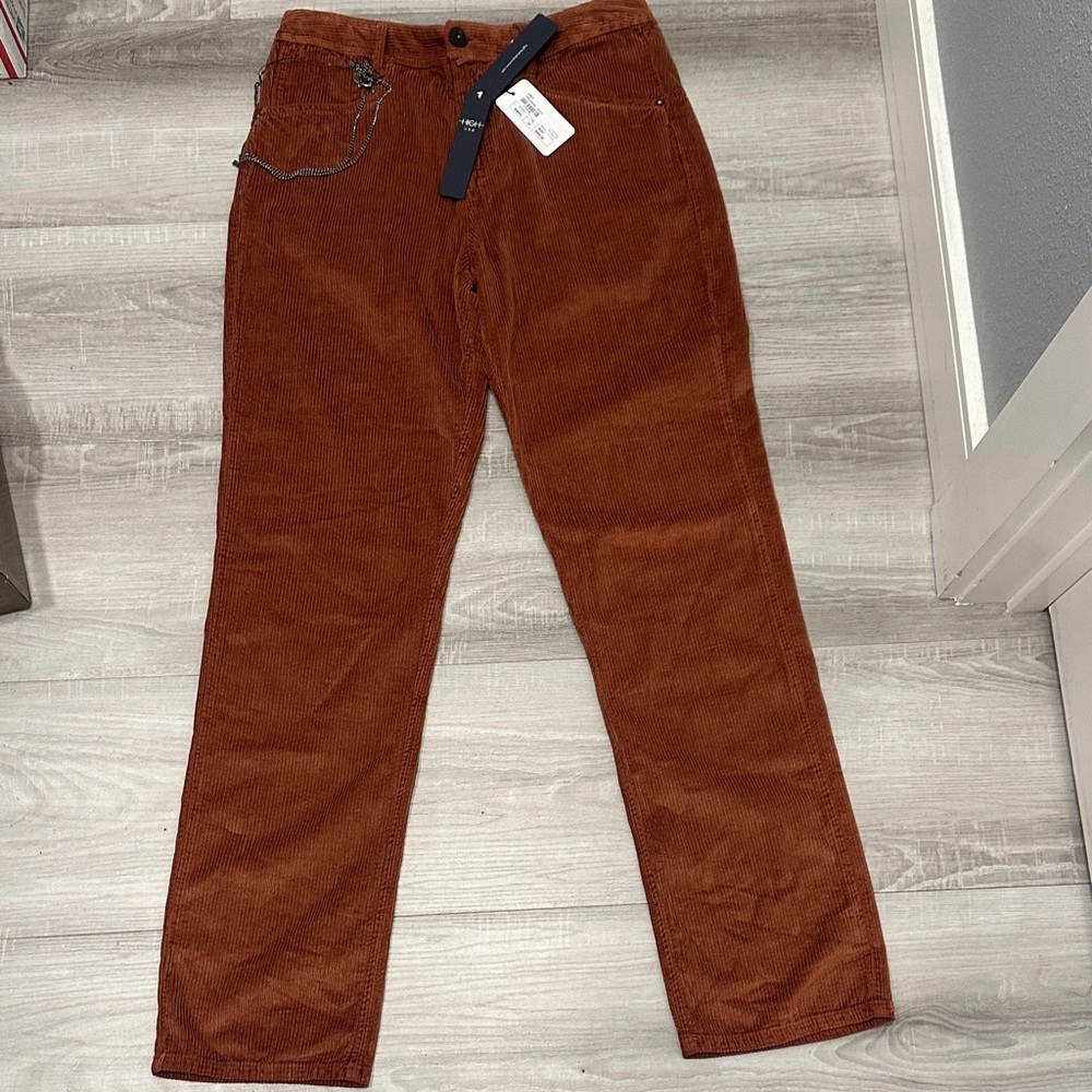 High Use Women's Rust Corduroy Straight Leg Pants